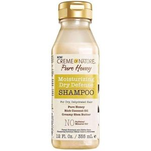 Creme of Nature Pure Honey sulfaatvrije voedende shampoo met kokosnoot, sheabutter en honing, voor extra hydratatie en stralende glans, 355ml