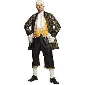 Boland - Barok kostuum, jas, gilet, jabot, manchetten en broek, kostuum voor mannen, middeleeuws, themafeest, carnaval