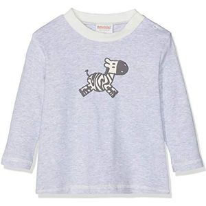 Schnizler Baby-meisjes sweatshirt Interlock Zebra shirt met lange mouwen, grijs (grijs/gemêleerd 37), 86 cm