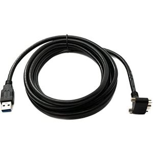 SYSTEM-S USB 3.0 kabel 3m type A stekker naar 3.0 micro stekker adapter hoek schroef