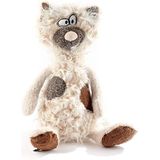 SIGIKID 38243 Kiez Miez Beasts Town knuffeldier voor kinderen en volwassenen, aanbevolen vanaf 3 jaar, beige, groot