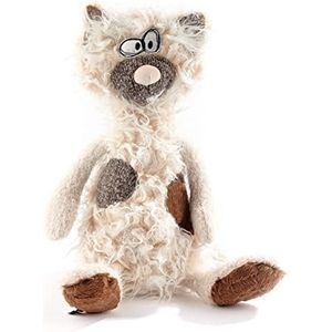 SIGIKID 38243 Kiez Miez Beasts Town knuffeldier voor kinderen en volwassenen, aanbevolen vanaf 3 jaar, beige, groot