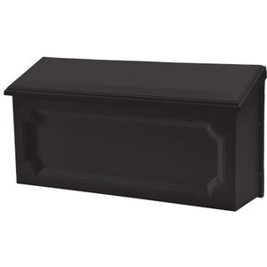 Architectural Mailboxes Windsor kleine capaciteit, kunststof wandmontage brievenbus, zwart