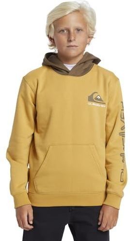 Quiksilver - Omni Logo - Hoodie - Blauw - Katoen Polyester Mix Fleece Stof