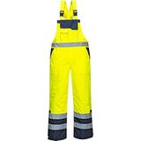 Portwest S489 Twee Kleuren Amerikaanse Overall, Gevoerd, Geel, Grootte M