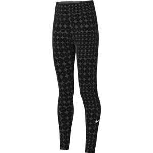 Nike One Dri-Fit-legging voor oudere kinderen (meisjes), zwart/wit, HF8228-010, XS