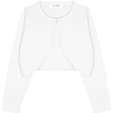 Bolerose Meisjes Lang Mouw Sprankelend Vest kinder Kinderen Bolero Shrug (Wit, 13-14 jaar)