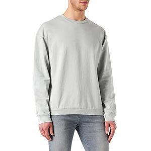 Urban Classics Heren sweatshirt Pigment Dyed Crew Neck Basic pullover voor mannen in 4 kleuren verkrijgbaar, maten S - 5XL, Lichtopbrengst, S