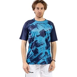 GIVOVA Unisex Art Interlock Shirt, turquoise/blauw, XXS