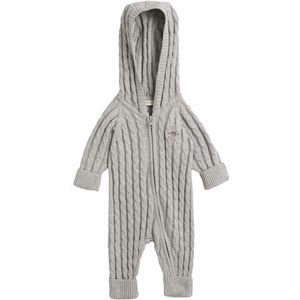 GANT Uniseks Baby Cotton Cable Shield One Piece Pullover, lichtgrijs gem., 80