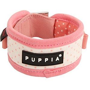 Puppia PANA-AC148 Polka dot halsband, S, roze
