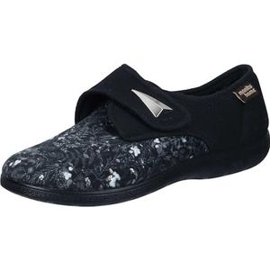 Manitu Home Dames 340079-01 pantoffels, 39 EU, zwart, 39 EU