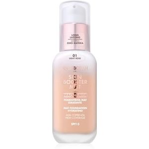 Deborah Milano Skin Booster MAT Foundation aus Serum, LSF 15, Nr. 1 Light Rose, energetisierend und aufhellend, mit Vitamin C, natürlicher Effekt, gleicht den Teint aus, 30 ml