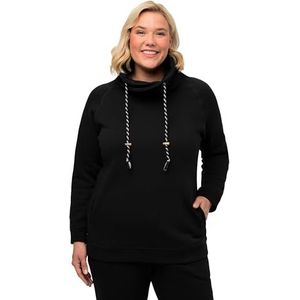 Ulla Popken Dames, opstaande kraag, raglanmouwen sweatshirt