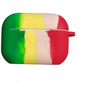 Geschikt voor Apple Airpods Pro 3e generatie beschermhoes Wireless Bluetooth hoofdtelefoon siliconen opbergtas, schattig en kleurrijk, licht en eenvoudig te dragen (groen, geel, roze, rood)