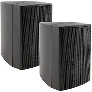 ChiliTec 2-weg wandluidsprekers voor hifi-stereo-installatie, 40 W, 8 ohm, zwart