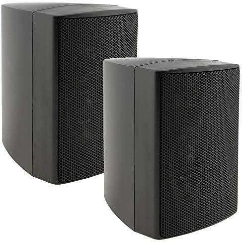 ChiliTec 2-weg wandluidsprekers voor hifi-stereo-installatie, 40 W, 8 ohm, zwart