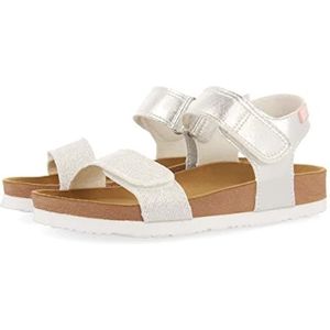 GIOSEPPO Sandalen met biologische zool, wit en zilver, voor meisjes, Aransas, Wit, 28 EU