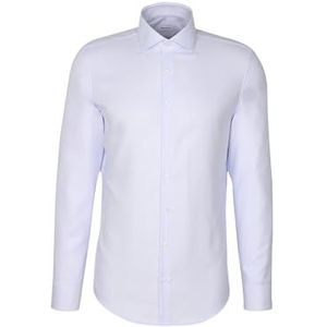 Seidensticker - Zakelijk Overhemd - Lichtblauw - Shaped Fit - Strijkvrij - Lange Mouwen - 100% Katoen