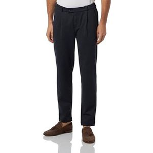 bugatti Herenbroek met plooien, Marine-390, 34W x 32L