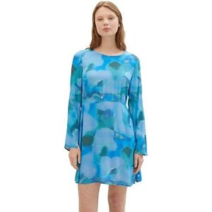 TOM TAILOR Denim Damesjurk, 34598 - Blue Mint Watercolor Print, XXL