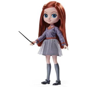 Harry Potter - pop 20 cm Ginny Wemel Wizarding World - pop met scharnierfiguur Ginny Wemel - toverstaf Hogwarts Uniform - Harry Potter universum figuur - speelgoed voor kinderen vanaf 5 jaar