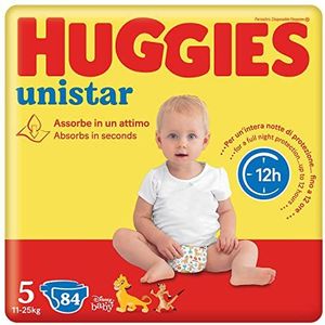 Huggies Unistar luiers, maat 5 (11-25 kg), verpakking met 84 luiers (basis)