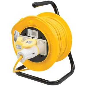 Power Master 868878 standaard kabelhaspel, 110 V, 2 stopcontacten 16 A, 25 m