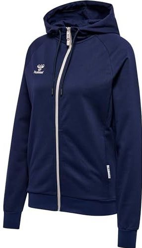 Hummel - hmlMOVE GRID COTTON - Sweatshirt - Zwart - Katoenmix met Capuchon en Rits