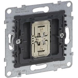 LEGRAND, SEANO universele keydimmer-inzetstuk met neutrale geleider, faseaan-/afsnijding met automatische belastingherkenning, schroefklemmen, 150 W, 765049
