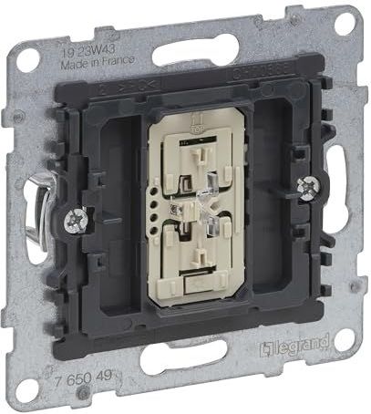 LEGRAND, SEANO universele keydimmer-inzetstuk met neutrale geleider, faseaan-/afsnijding met automatische belastingherkenning, schroefklemmen, 150 W, 765049