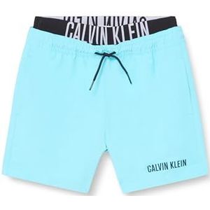 Calvin Klein Jeans Medium Double Wb Boardshorts voor jongens, Blauwe Punch, 14-16 Jaren