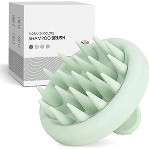 ZMCLG Shampooborstel voor peeling en hoofdmassage, siliconen kam verzorging haarwortels, hoofdmassageborstel [nat en droog], hoofdmassageborstel, groen