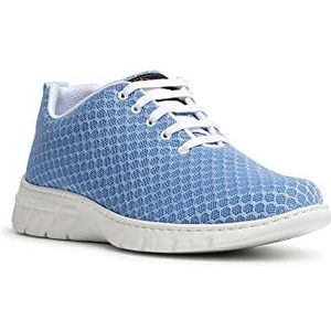 Dian Werksneakers, ultralicht, antibacterieel, antislip veiligheidstrainer, ideaal voor ziekenhuis-, gezondheids-, keuken- en schoonmaakpersoneel, hemelsblauw