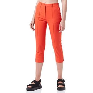 Love Moschino Capri voor dames, stretch katoenen linnen, casual broek, oranje, 40