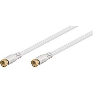 Goobay 67290 SAT antennekabel (80 dB), 2x afgeschermd, verguld, F-stekker > F-stekker (volledig afgeschermd)