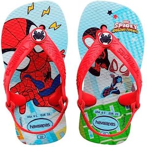 Havaianas Unisex Kinder Baby Marvel-slipper, blauw/rot, 19 EU