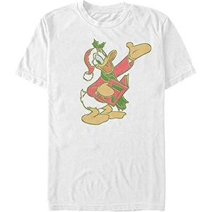 Disney Classics Unisex Mickey Classic-Duck Carols Biologisch T-shirt met korte mouwen, wit, L, wit, L