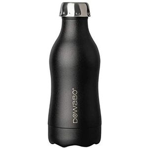 Dowabo Thermosfles, roestvrij staal, BPA-vrij, koolzuurbestendig, lekvrij, inclusief flessenzak, 350 ml