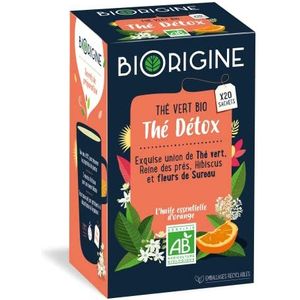 BiOrigine - Groene biologische thee - detox-thee - surfbloem hibiscus koningin der weide - gemaakt in Frankrijk - 20 zakjes