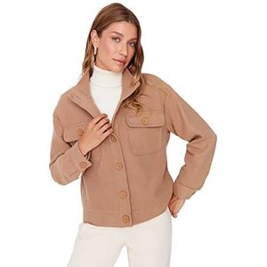 Trendyol Klassieke Jas - Zwart - Shift, Beige, 60