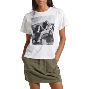 Pepe Jeans Dames Hant T-shirt, Wit (wit), XL