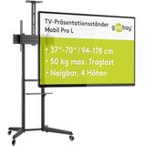Tv presentatiestandaard voor 37-70 inch schermen - Pro - Hoogte verstelbaar - Tot 50kg - Zwart