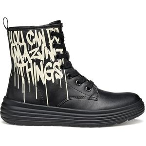 Geox - Phaolae - Meisjeslaarzen - Zwart - Ademend