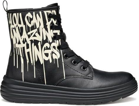 Geox - Phaolae - Meisjeslaarzen - Zwart - Ademend