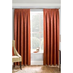 Enhanced Living Matrix Oranje Thermische Blockout Tape Top Gordijnen - 90 x 72 inch (229 x 183cm) - Energiebesparende Gordijnen voor Woonkamer/Slaapkamer