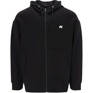 Russell Athletic A30652-IO-099 Grip-Zip Through Hoody Heren Sweatshirt met Capuchon Zwart Maat S