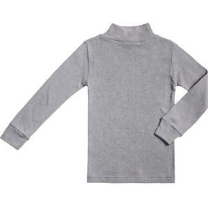 BABIDU Punt NOU T-shirt met halfronde kraag, halfstaart, ondergoed voor jongens en meisjes, uniseks, kinderen, Grijs, 16 Jaar