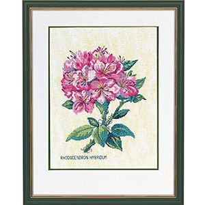 Eva Rosenstand Kruissteekset Rhododendron, roze telpatroon