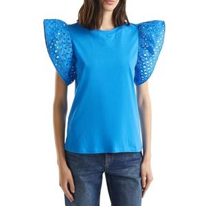 United Colors of Benetton T-shirt dames, Blauw, XS